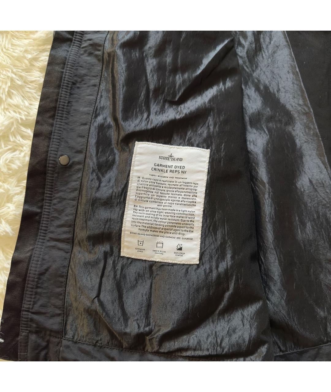 STONE ISLAND Черная полиамидовая куртка, фото 4