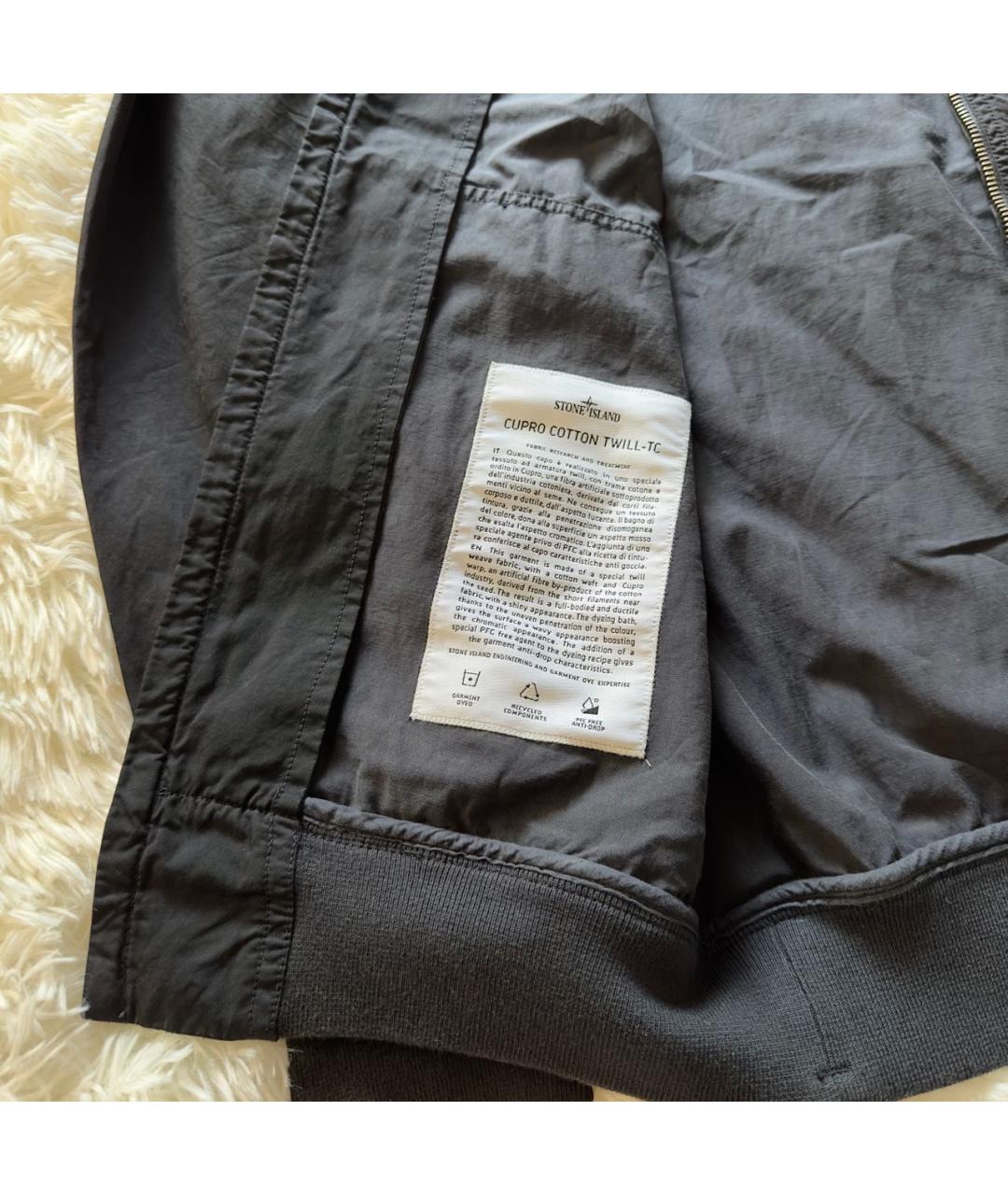 STONE ISLAND Черная полиамидовая куртка, фото 5
