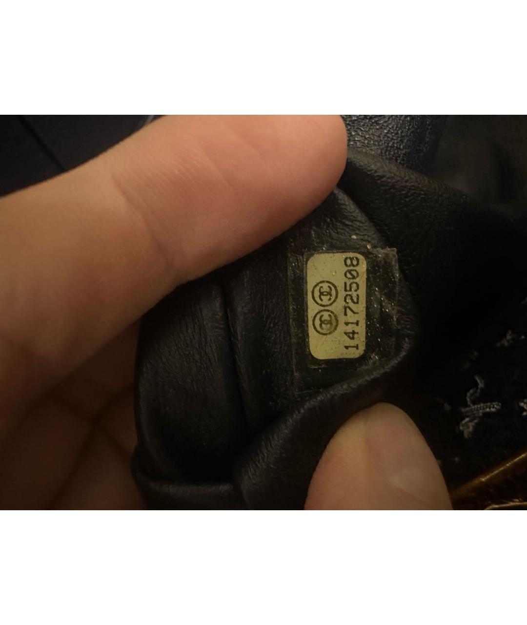 CHANEL Темно-синяя твидовая сумка с короткими ручками, фото 7
