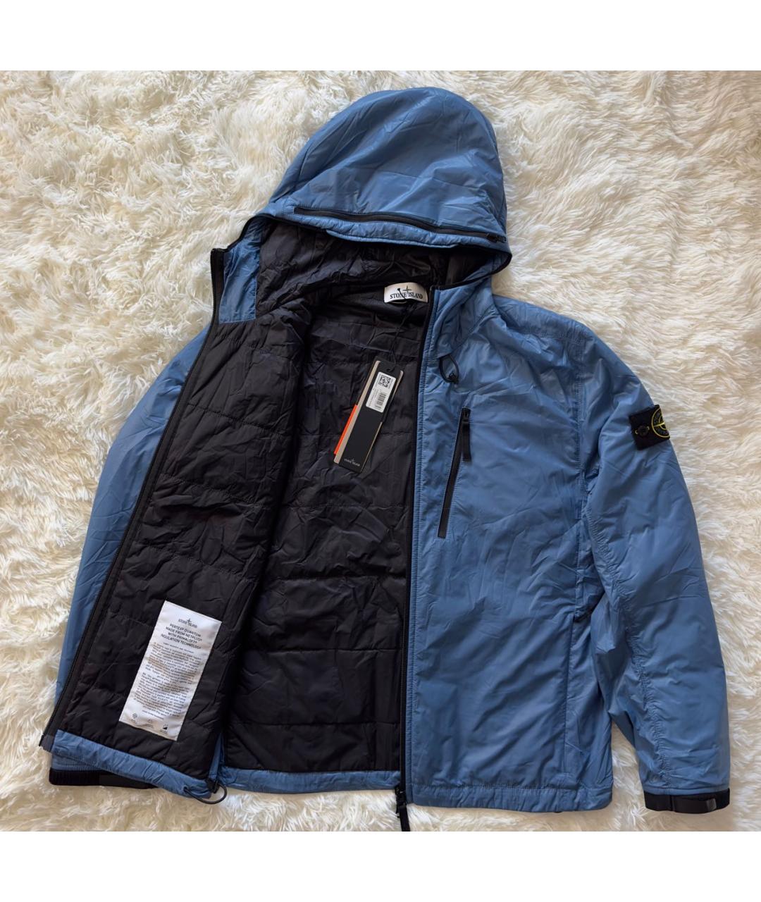 STONE ISLAND Голубая полиэстеровая куртка, фото 2