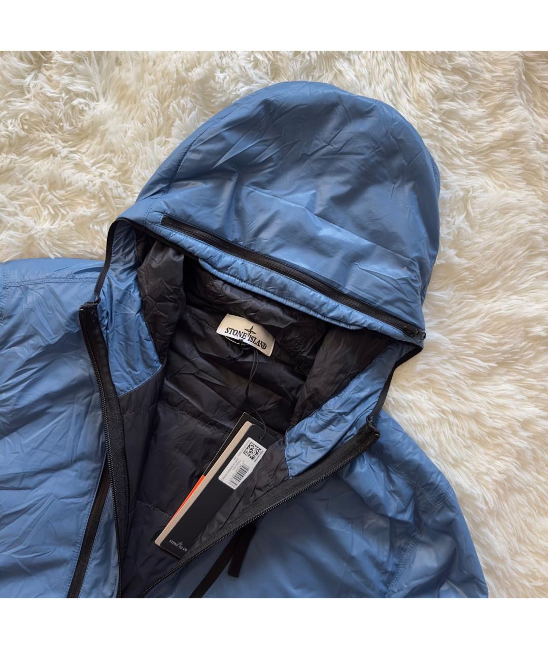STONE ISLAND Голубая полиэстеровая куртка, фото 3
