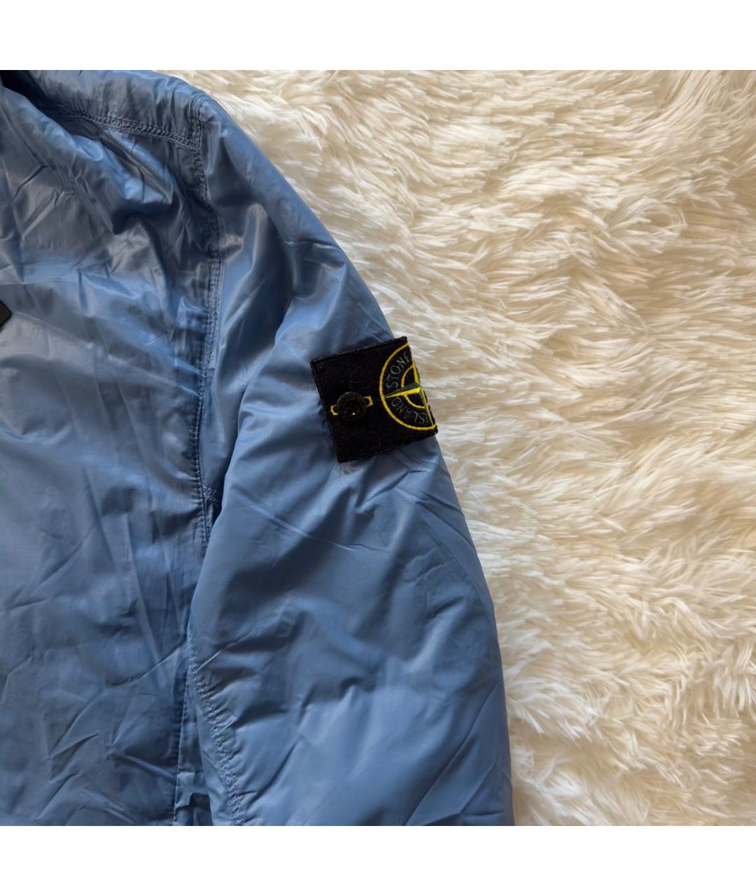 STONE ISLAND Голубая полиэстеровая куртка, фото 4