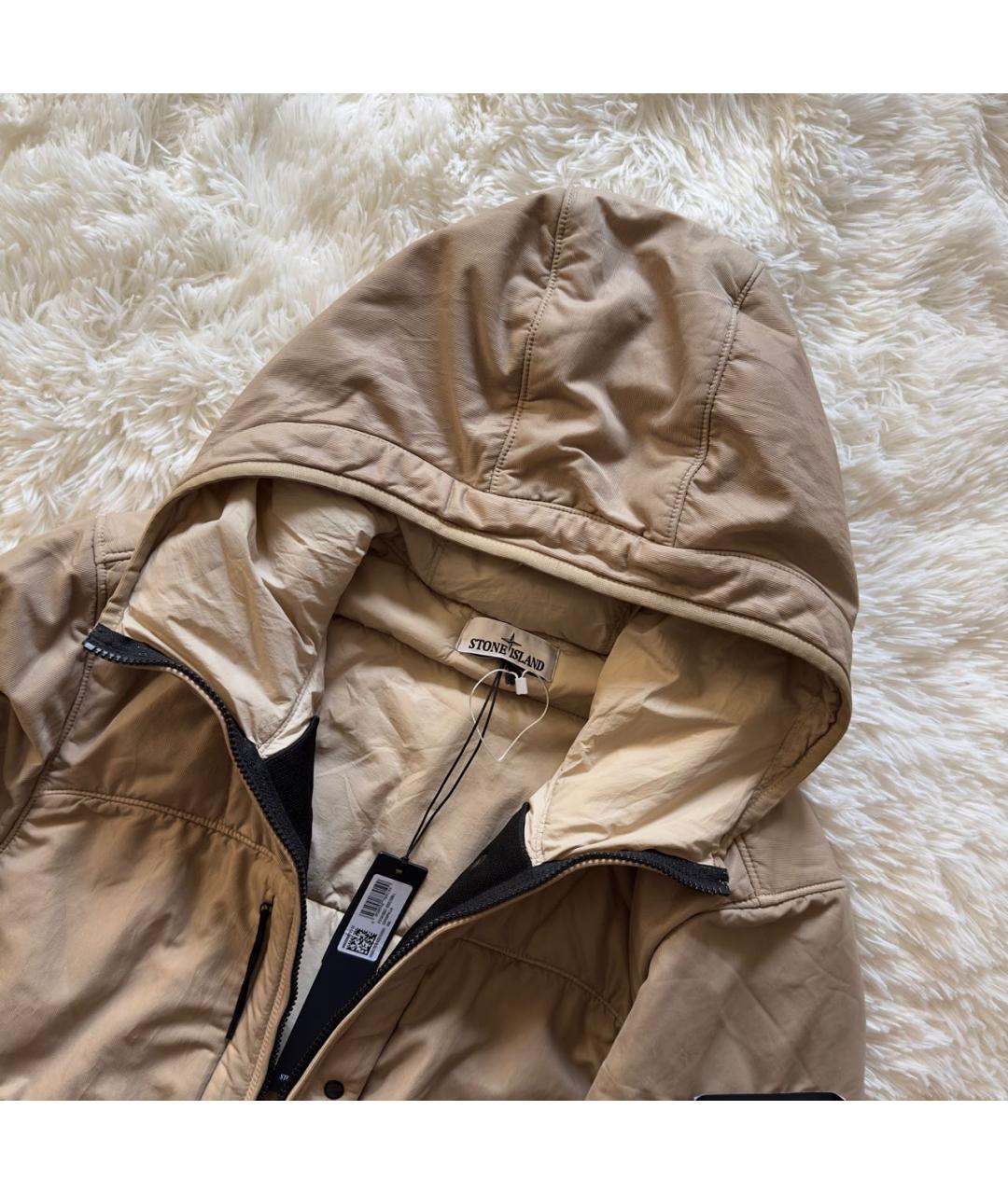 STONE ISLAND Бежевая полиэстеровая куртка, фото 3
