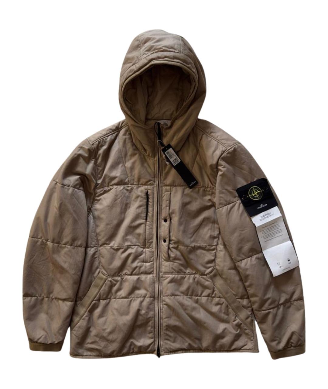 STONE ISLAND Бежевая полиэстеровая куртка, фото 1