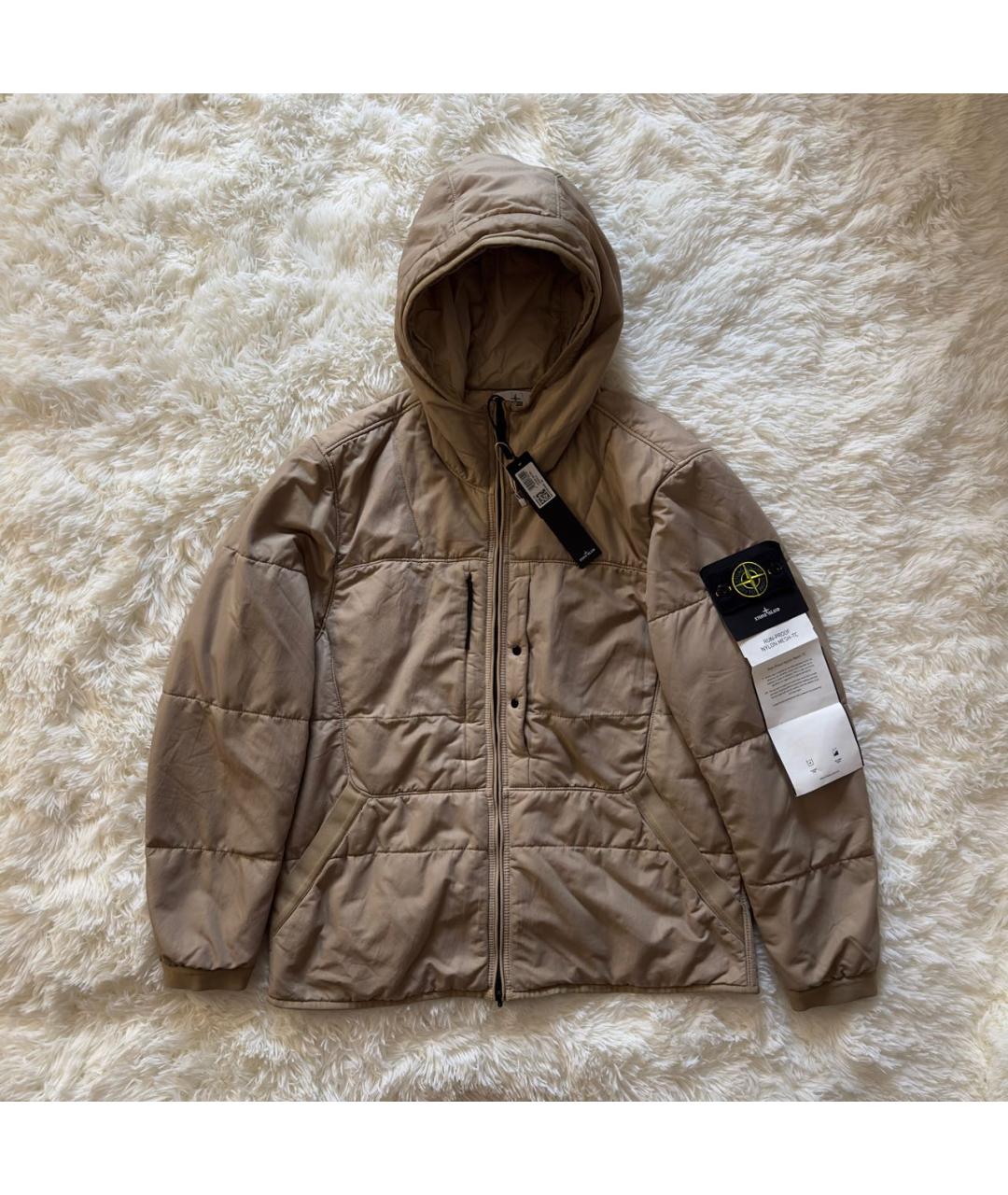 STONE ISLAND Бежевая полиэстеровая куртка, фото 9