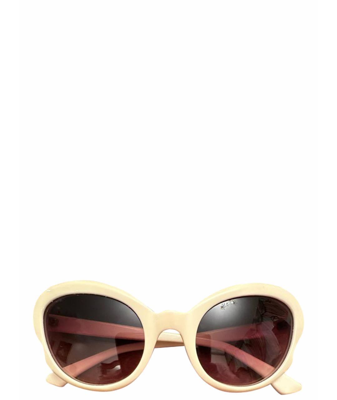 SONIA RYKIEL Бежевые пластиковые солнцезащитные очки, фото 1