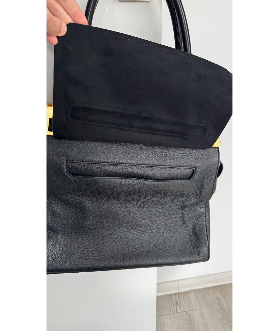 MICHAEL KORS Черная кожаная сумка тоут, фото 6