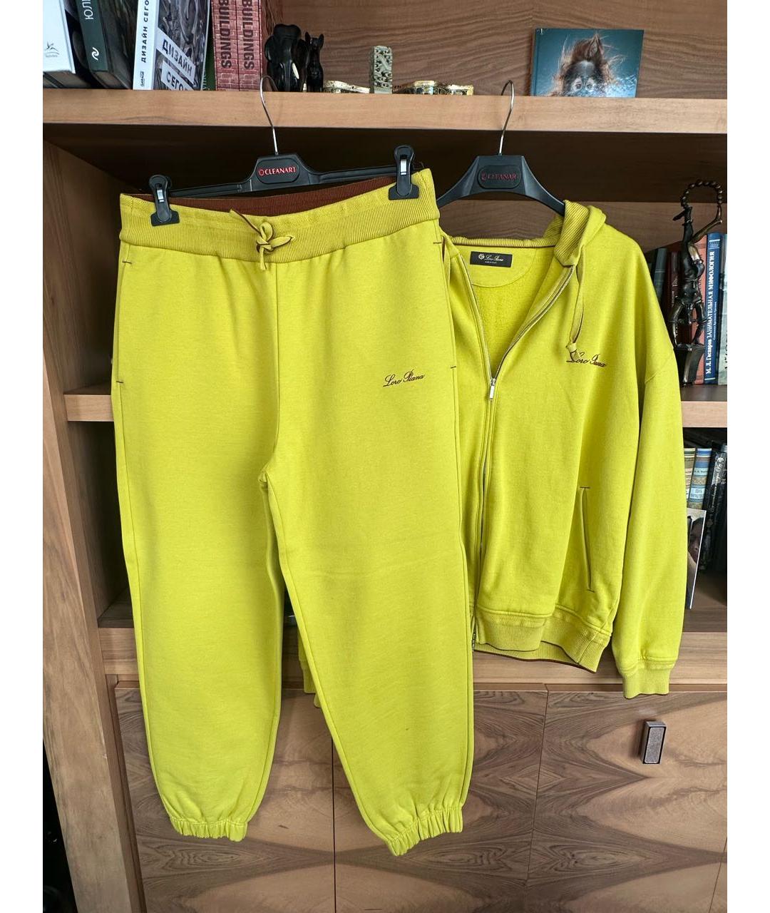 LORO PIANA Горчичный хлопковый спортивный костюм, фото 4