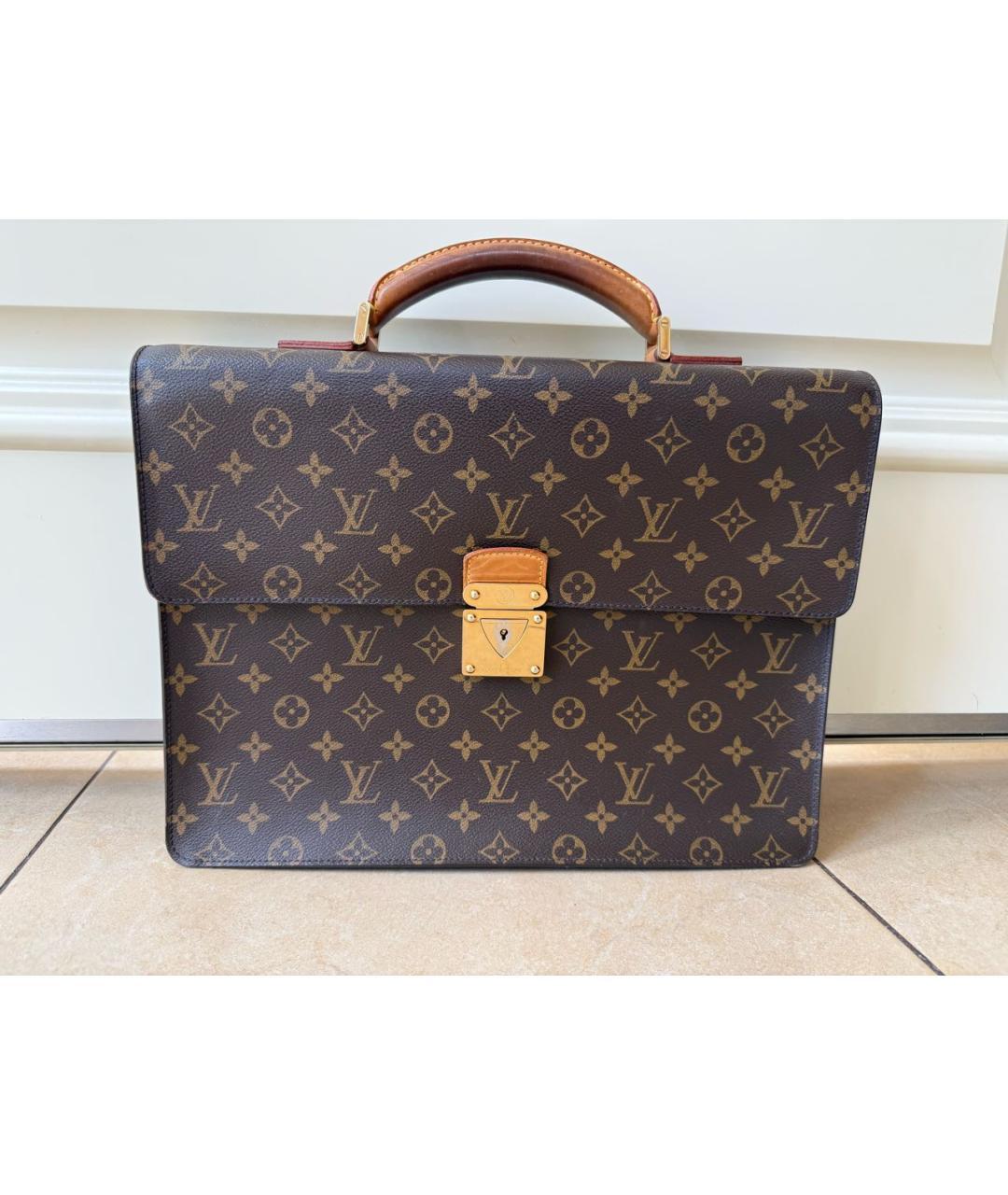LOUIS VUITTON Коричневый портфель, фото 6