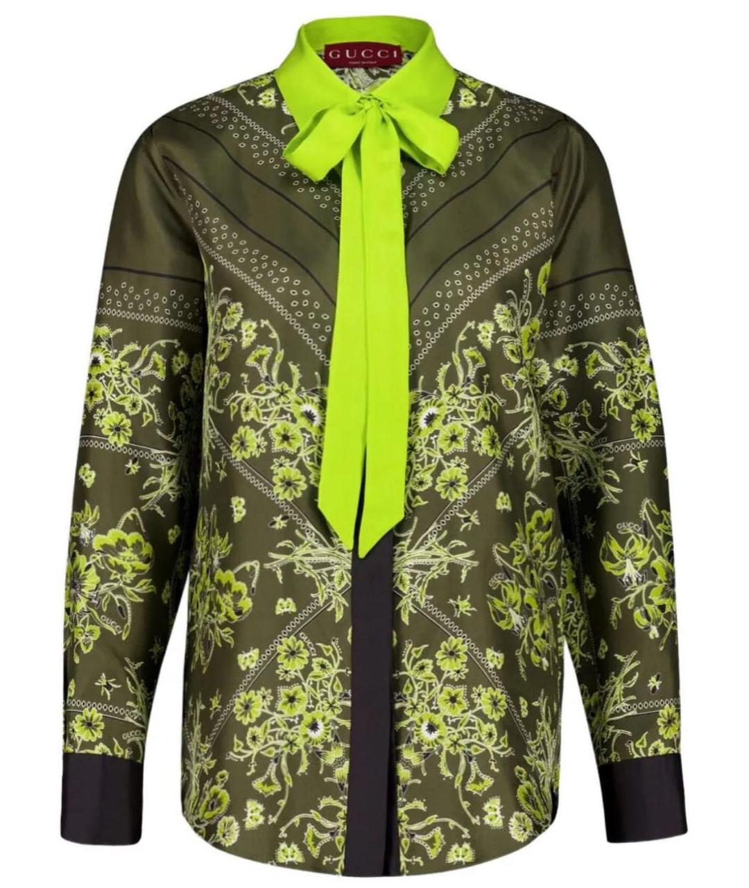GUCCI Мульти шелковая блузы, фото 1