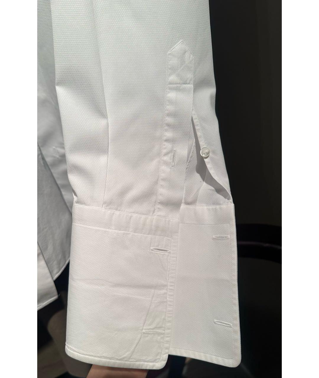 BRIONI Белая хлопковая классическая рубашка, фото 4