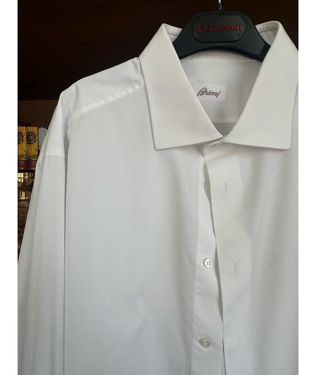 BRIONI Белая хлопковая классическая рубашка, фото 3