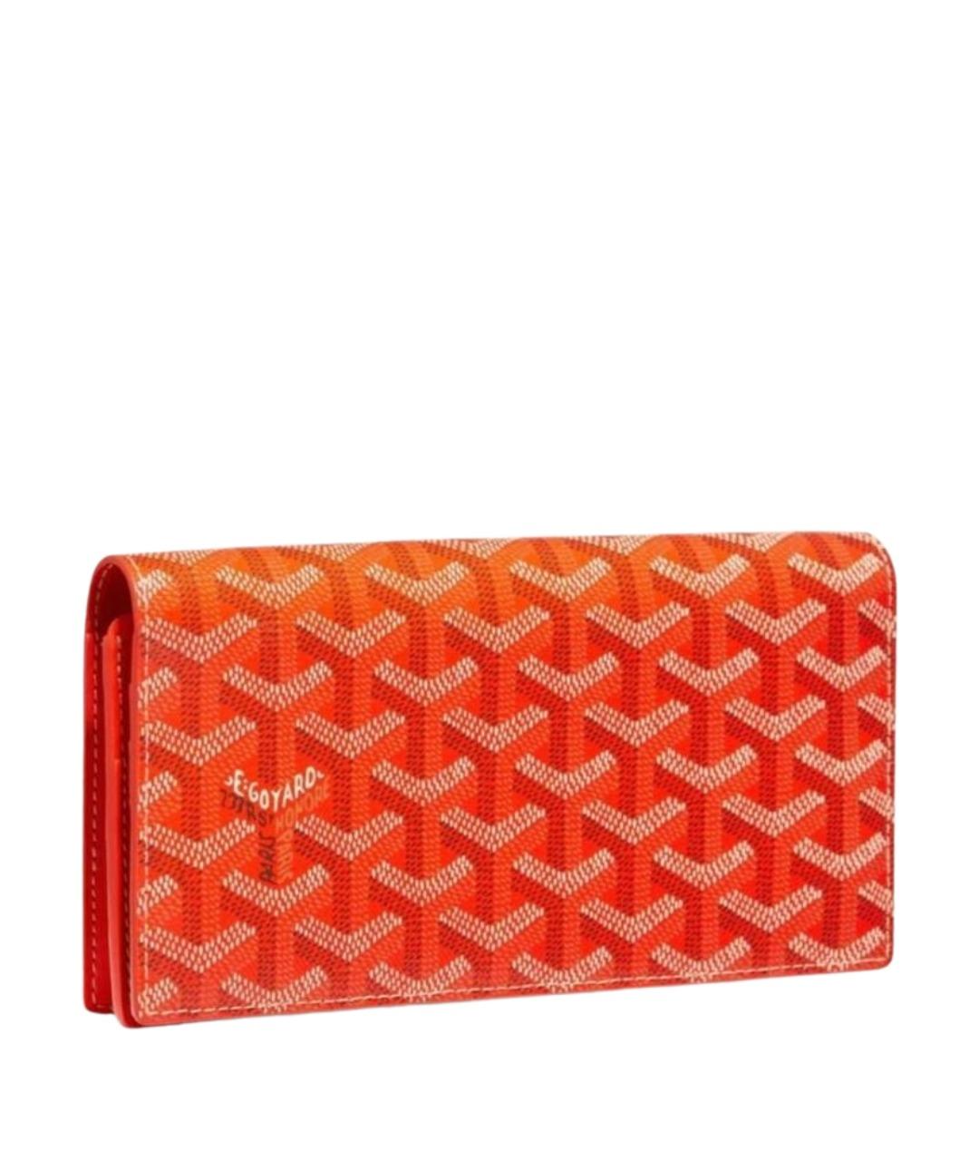 GOYARD Оранжевый кожаный кошелек, фото 1