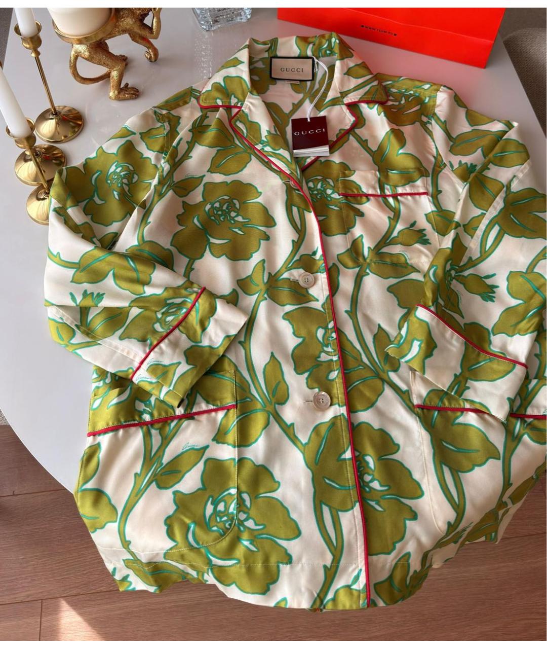 GUCCI Мульти шелковая блузы, фото 2