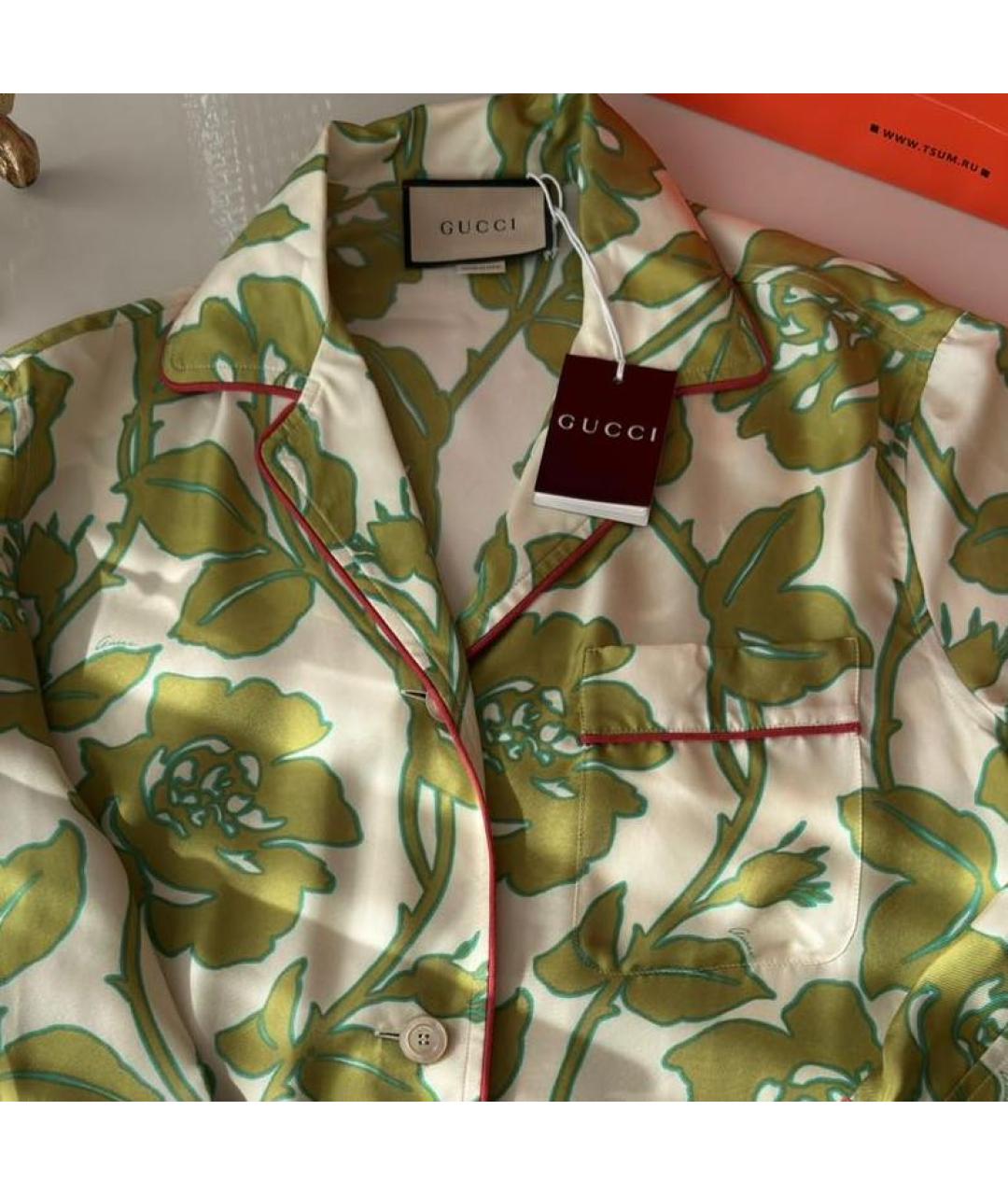 GUCCI Мульти шелковая блузы, фото 3
