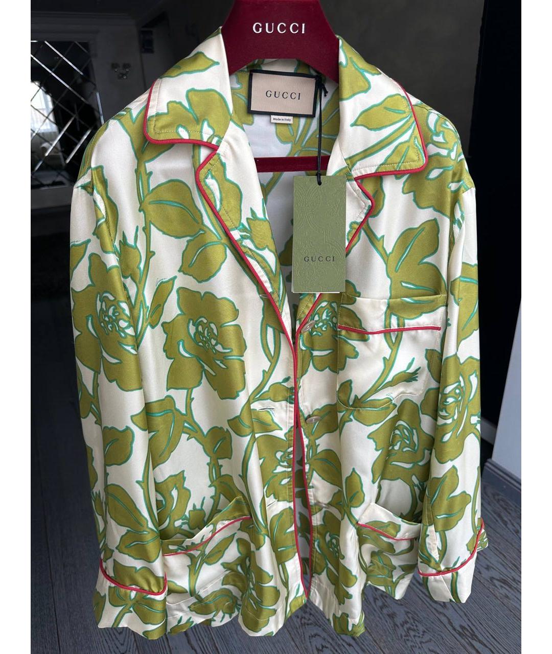 GUCCI Мульти шелковая блузы, фото 6