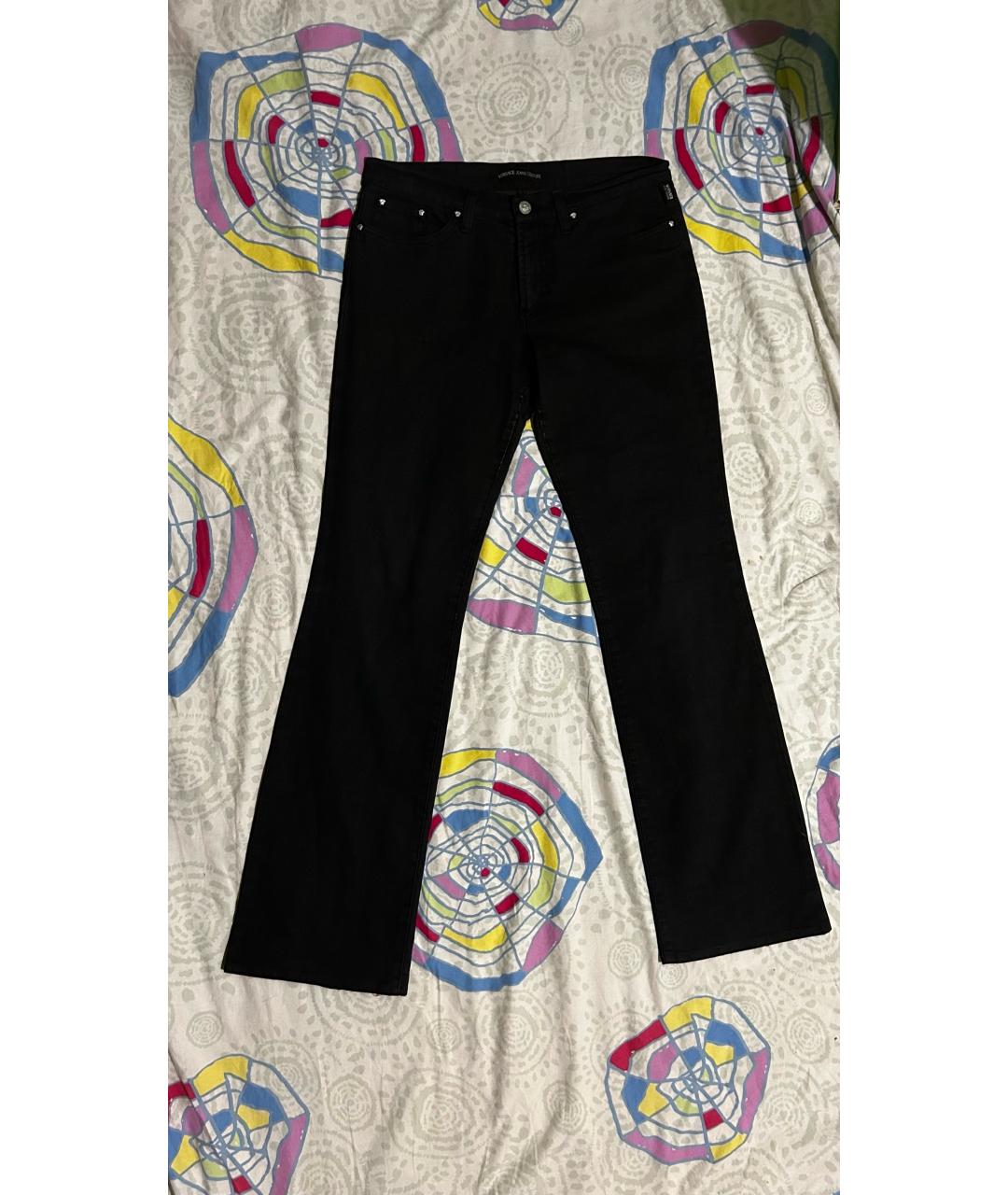 VERSACE JEANS COUTURE Черные хлопковые прямые джинсы, фото 5