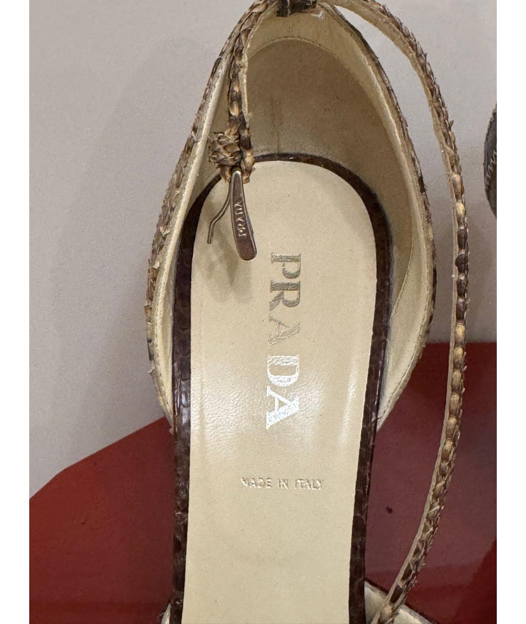 PRADA Мульти босоножки из экзотической кожи, фото 6