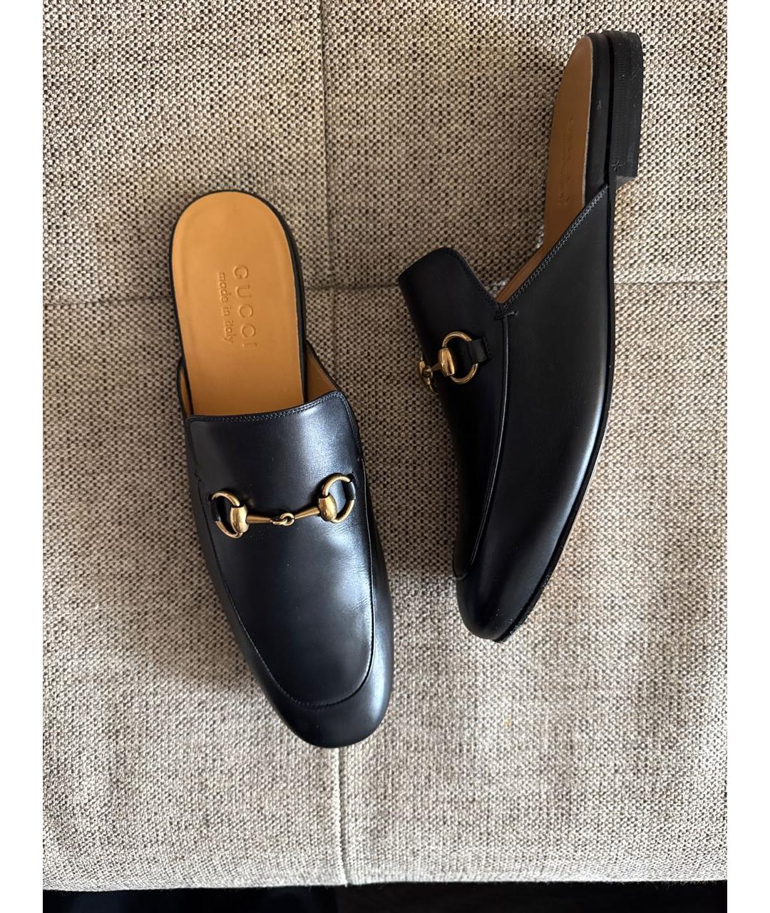 GUCCI Черные кожаные мюли, фото 6
