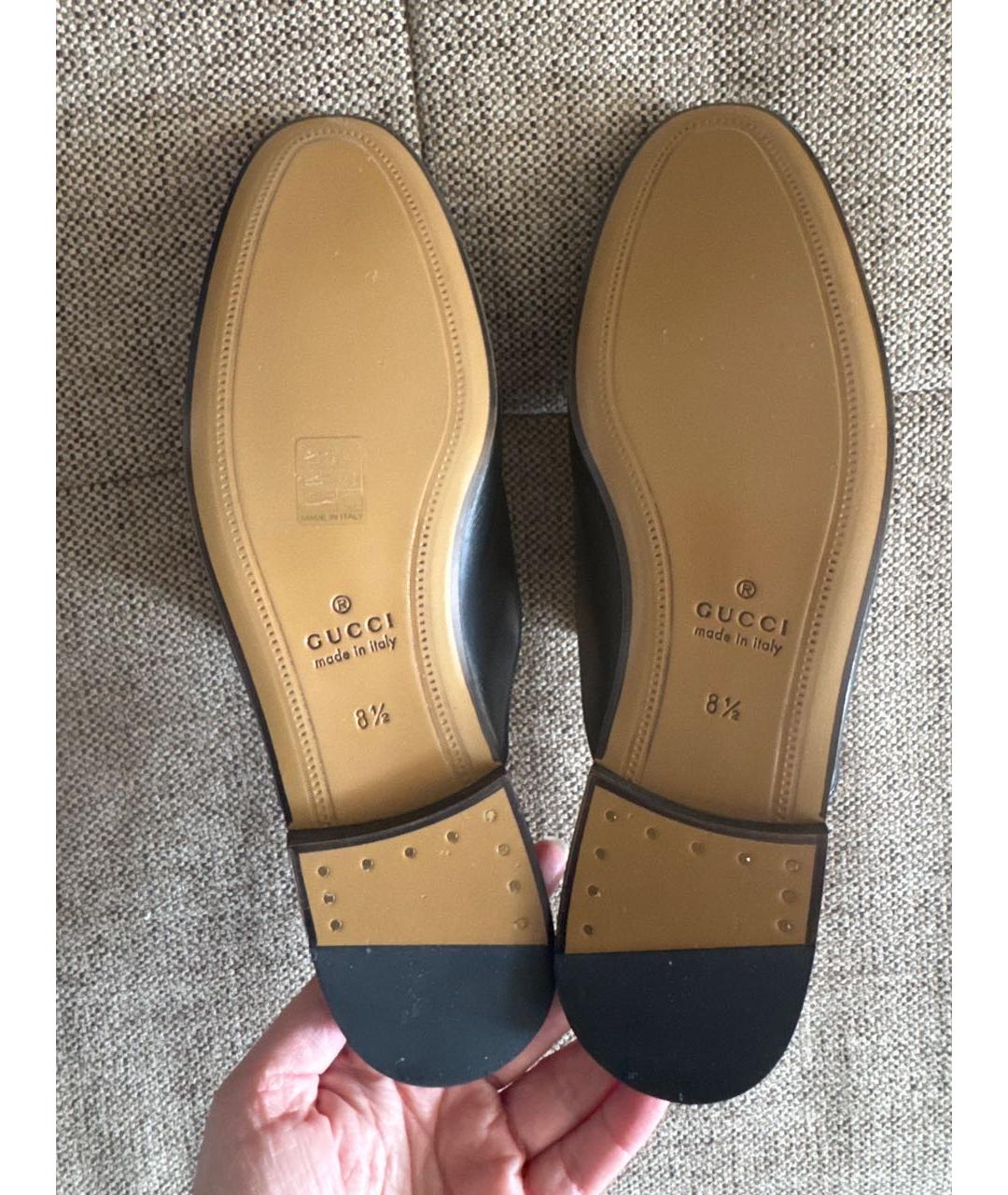 GUCCI Черные кожаные мюли, фото 8