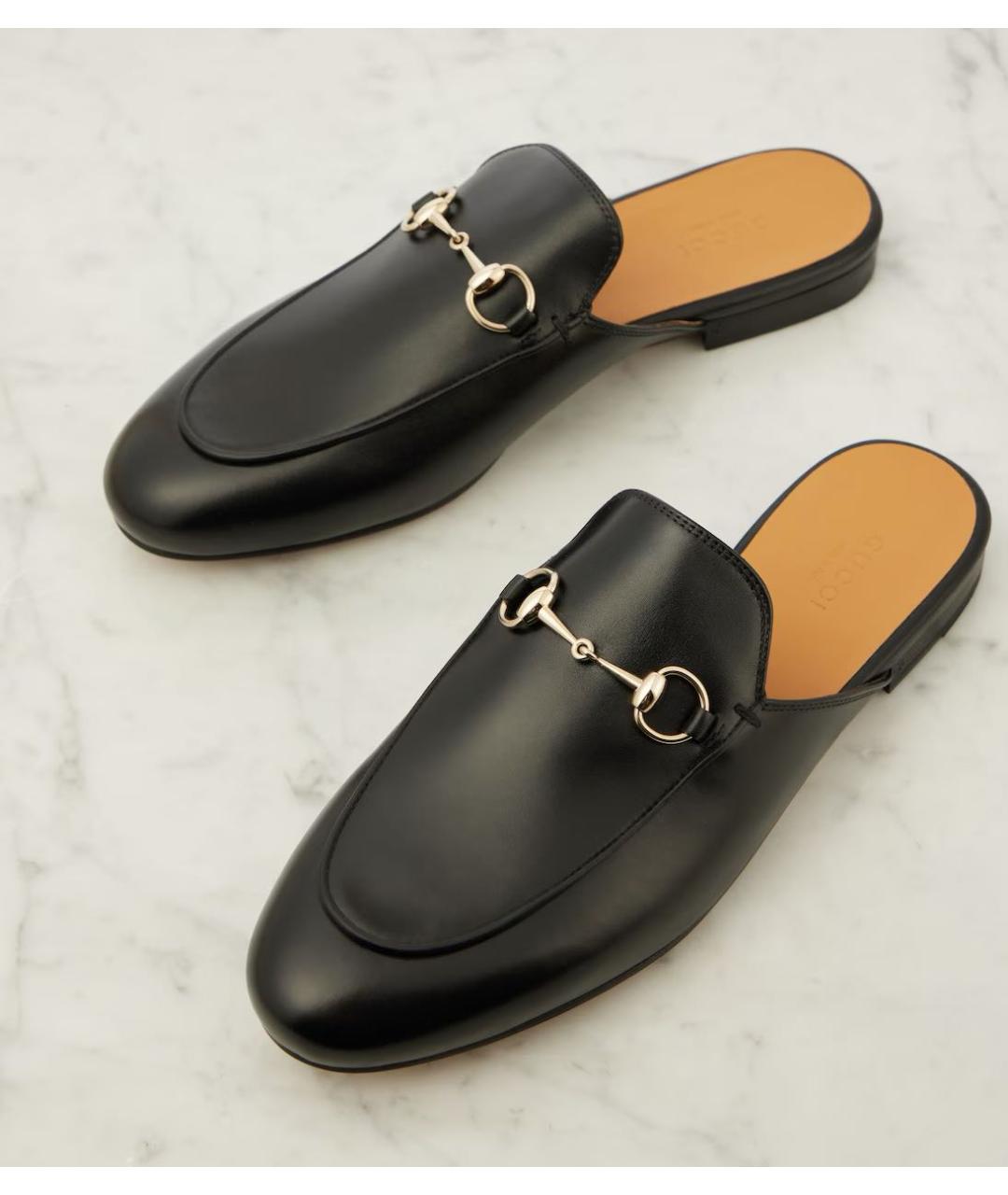 GUCCI Черные кожаные мюли, фото 7