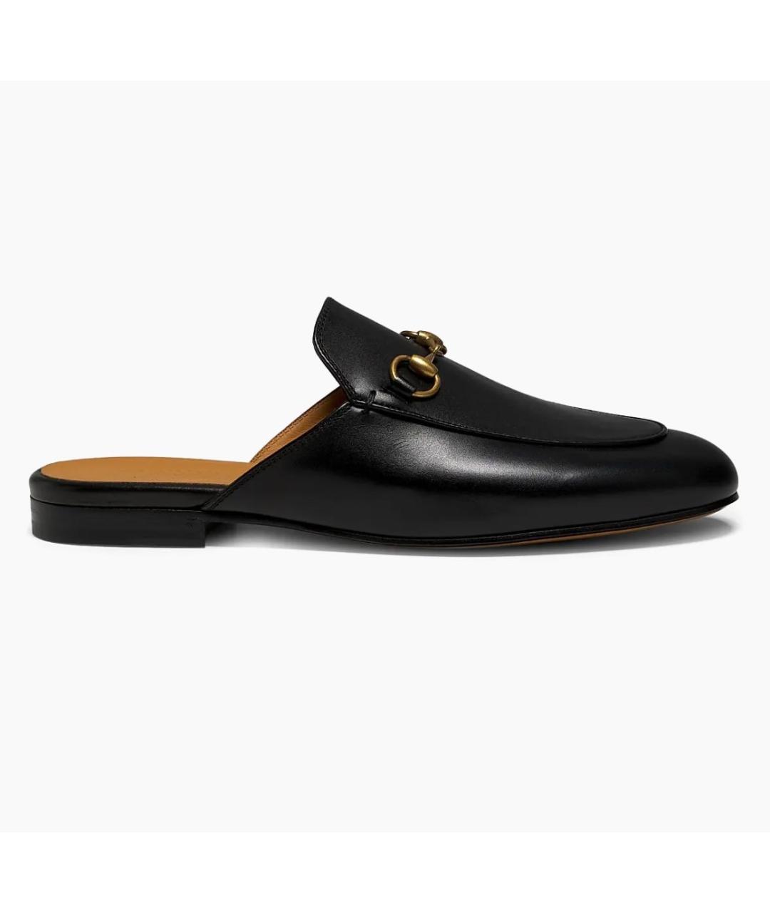 GUCCI Черные кожаные мюли, фото 9