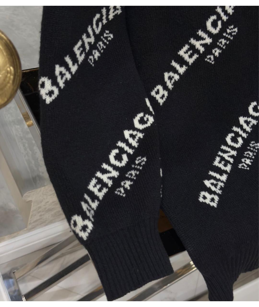 BALENCIAGA Черный шерстяной джемпер / свитер, фото 3