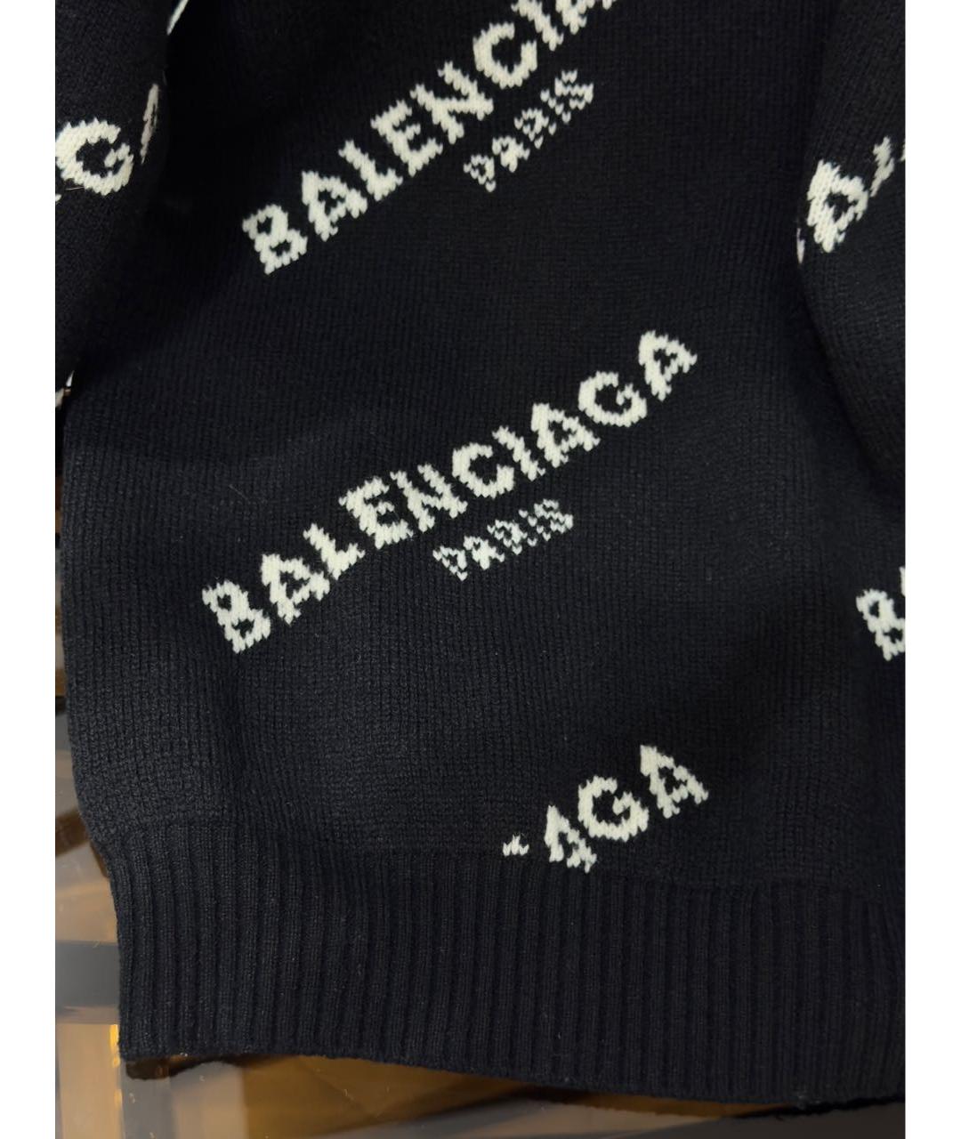 BALENCIAGA Черный шерстяной джемпер / свитер, фото 4
