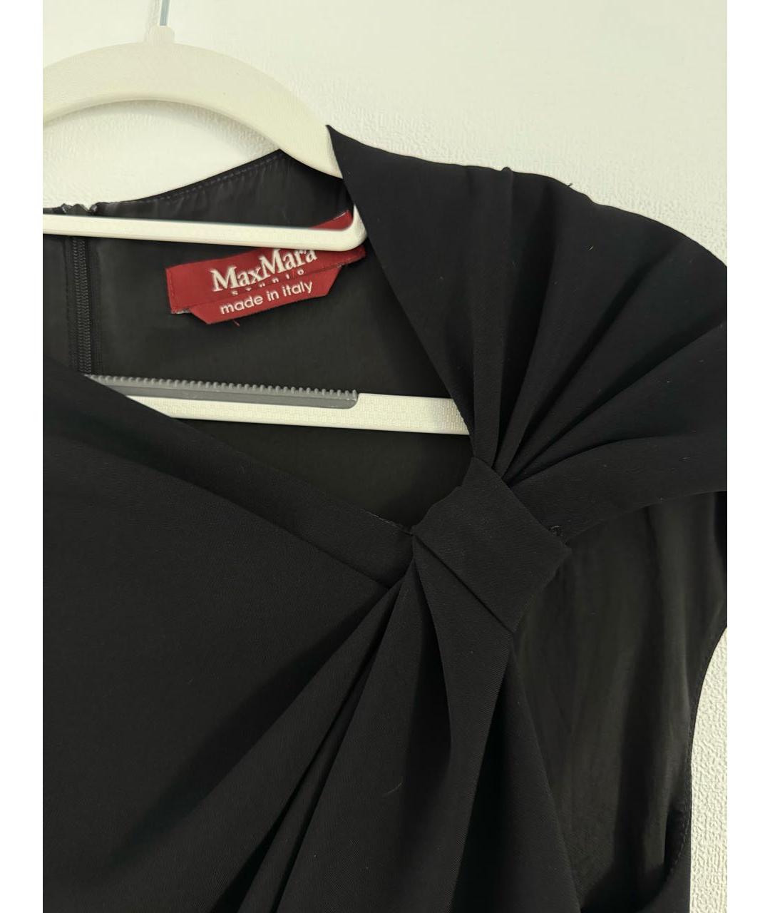 MAX MARA STUDIO Черное коктейльное платье, фото 4