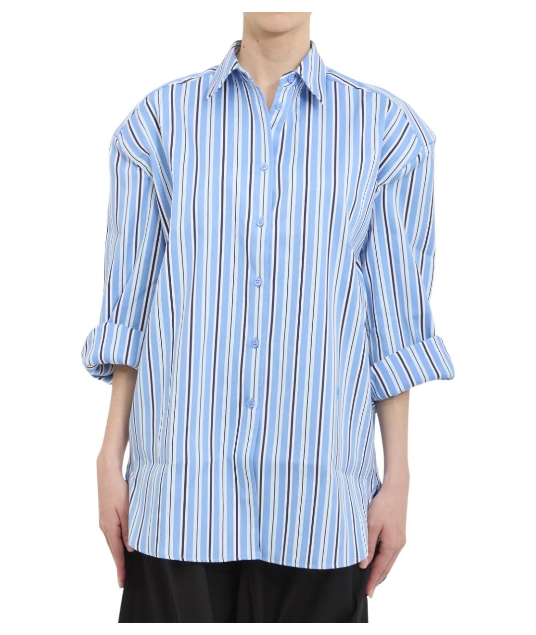 THE FRANKIE SHOP Синяя хлопковая рубашка, фото 1