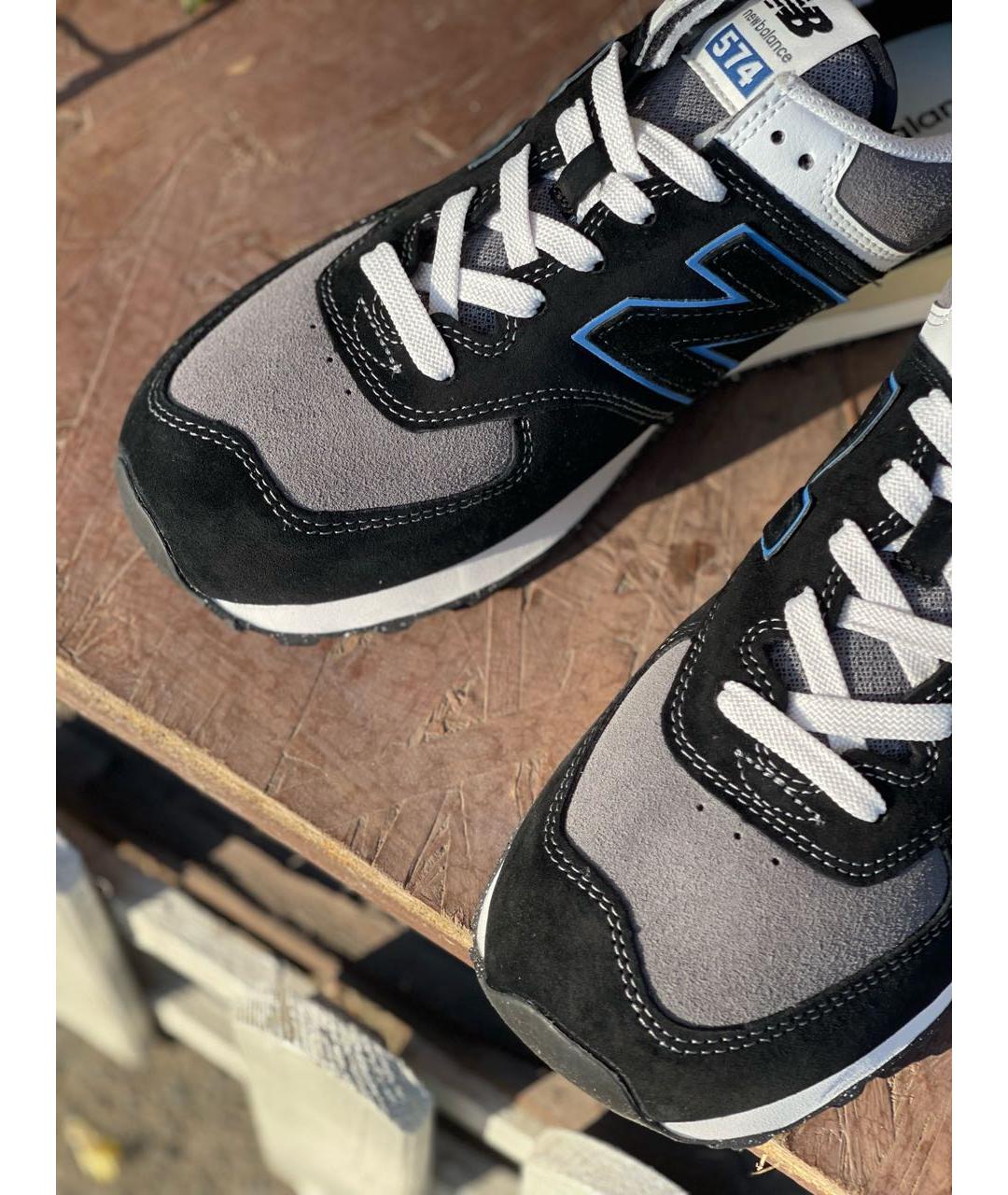 NEW BALANCE Черные замшевые низкие кроссовки / кеды, фото 5