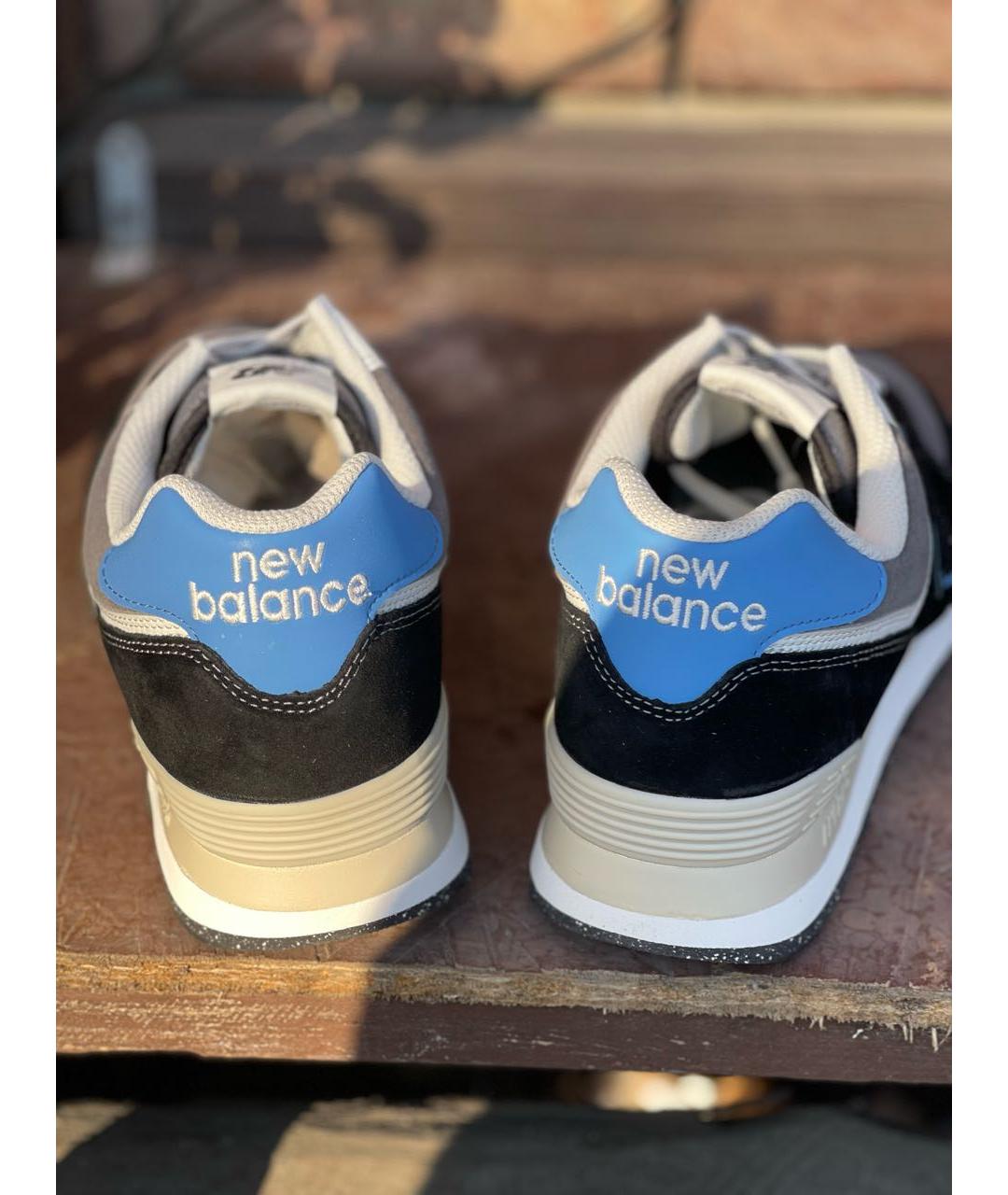 NEW BALANCE Черные замшевые низкие кроссовки / кеды, фото 6
