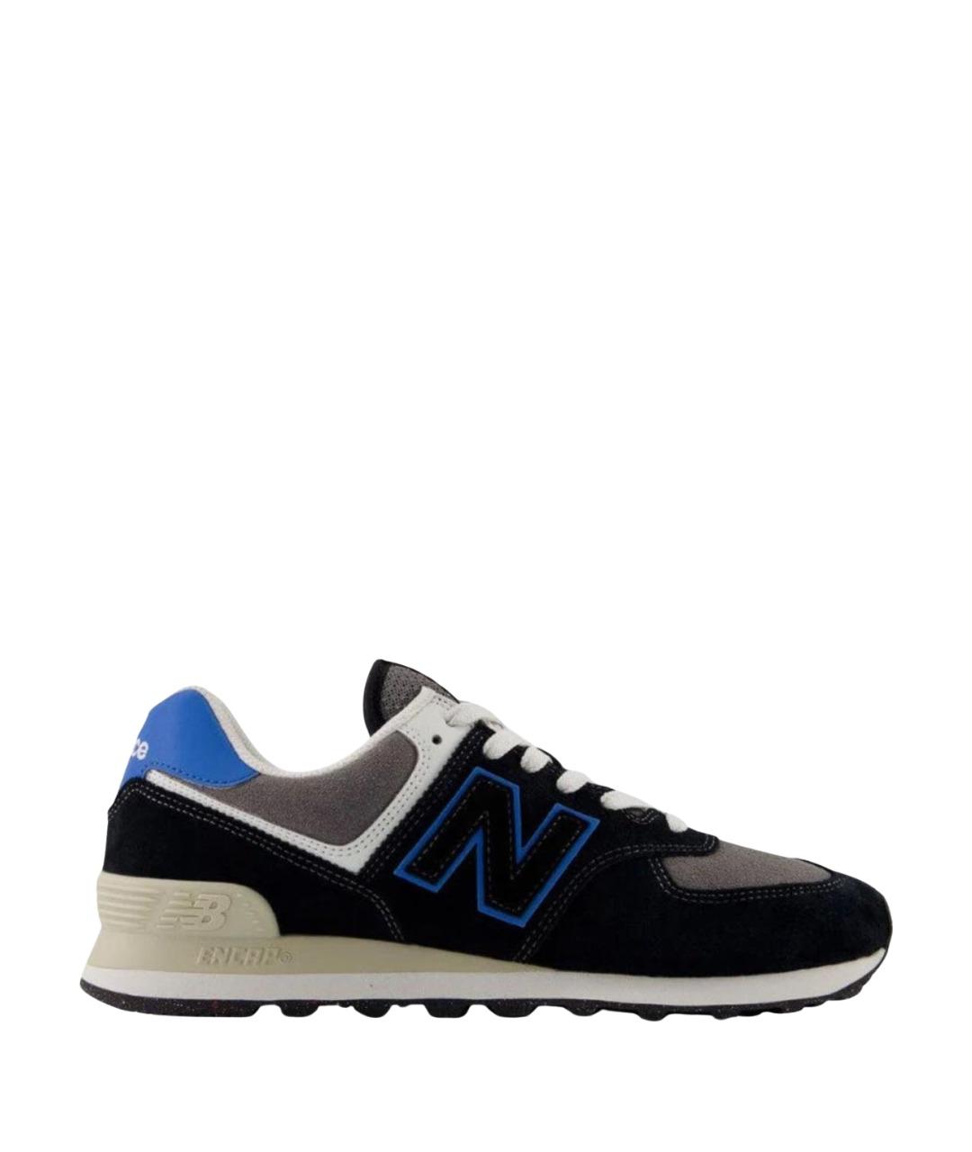 NEW BALANCE Черные замшевые низкие кроссовки / кеды, фото 1