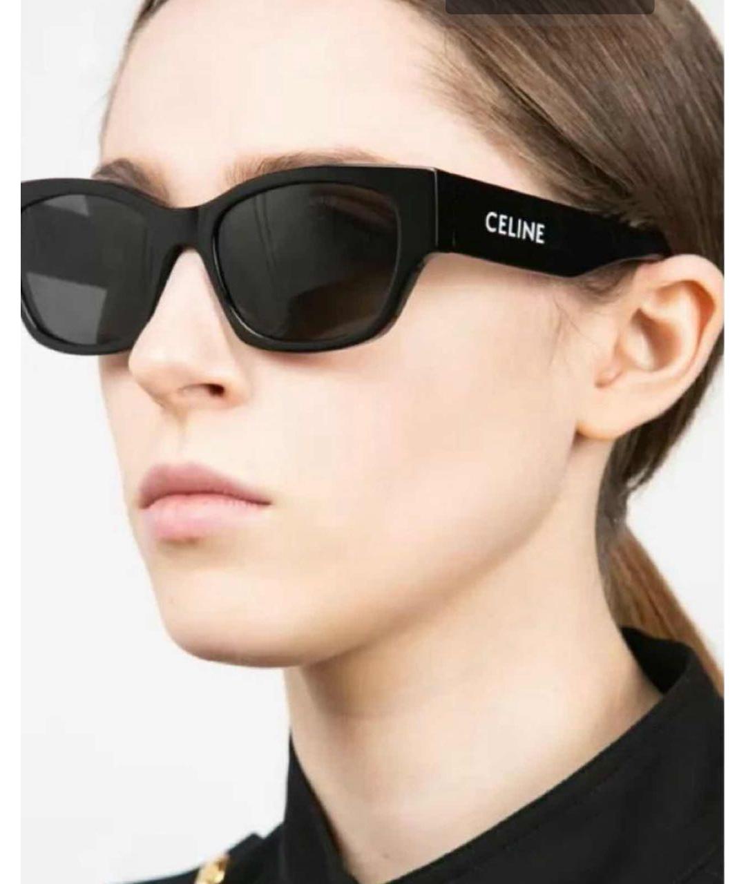 CELINE Черные пластиковые солнцезащитные очки, фото 6