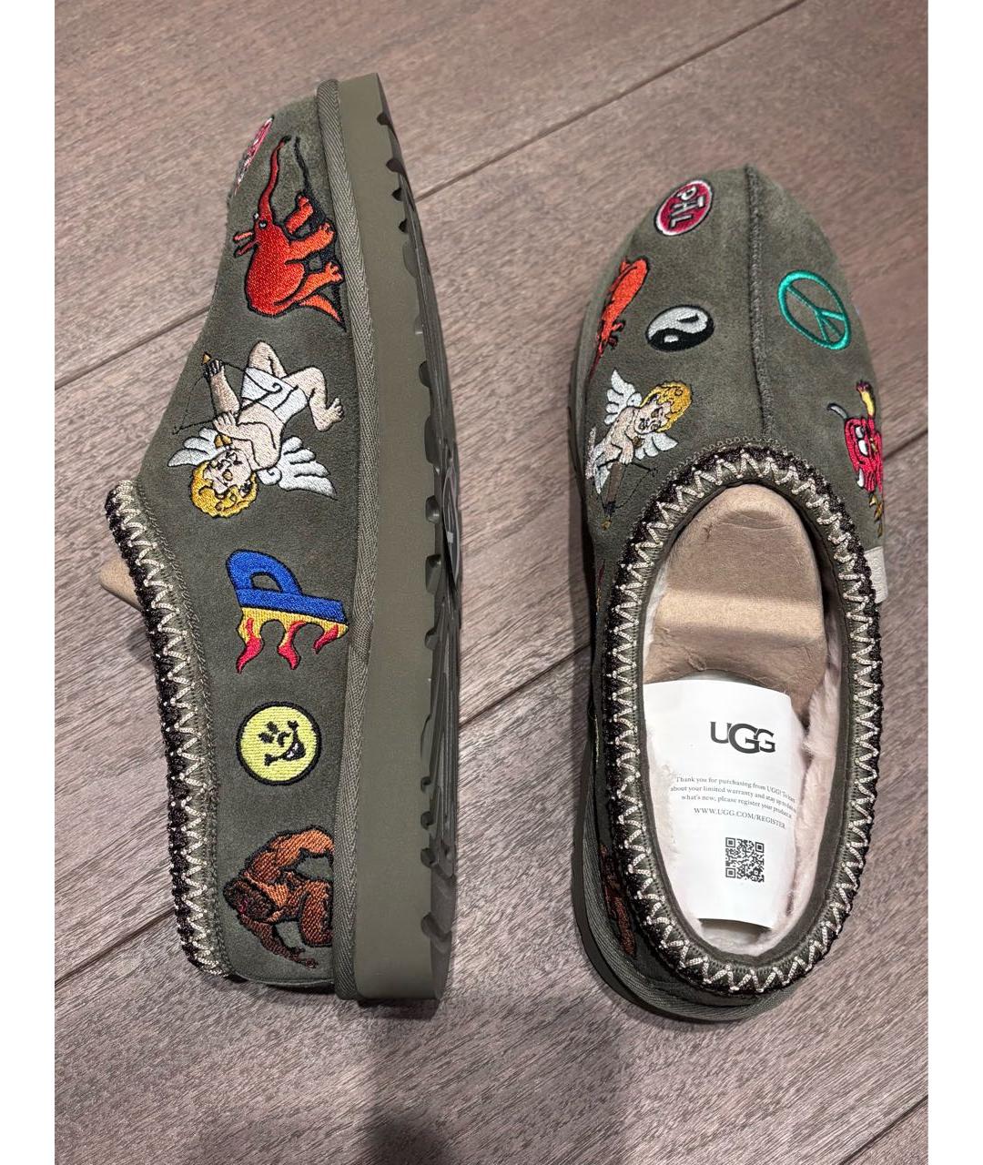 UGG Хаки замшевые низкие кроссовки / кеды, фото 3