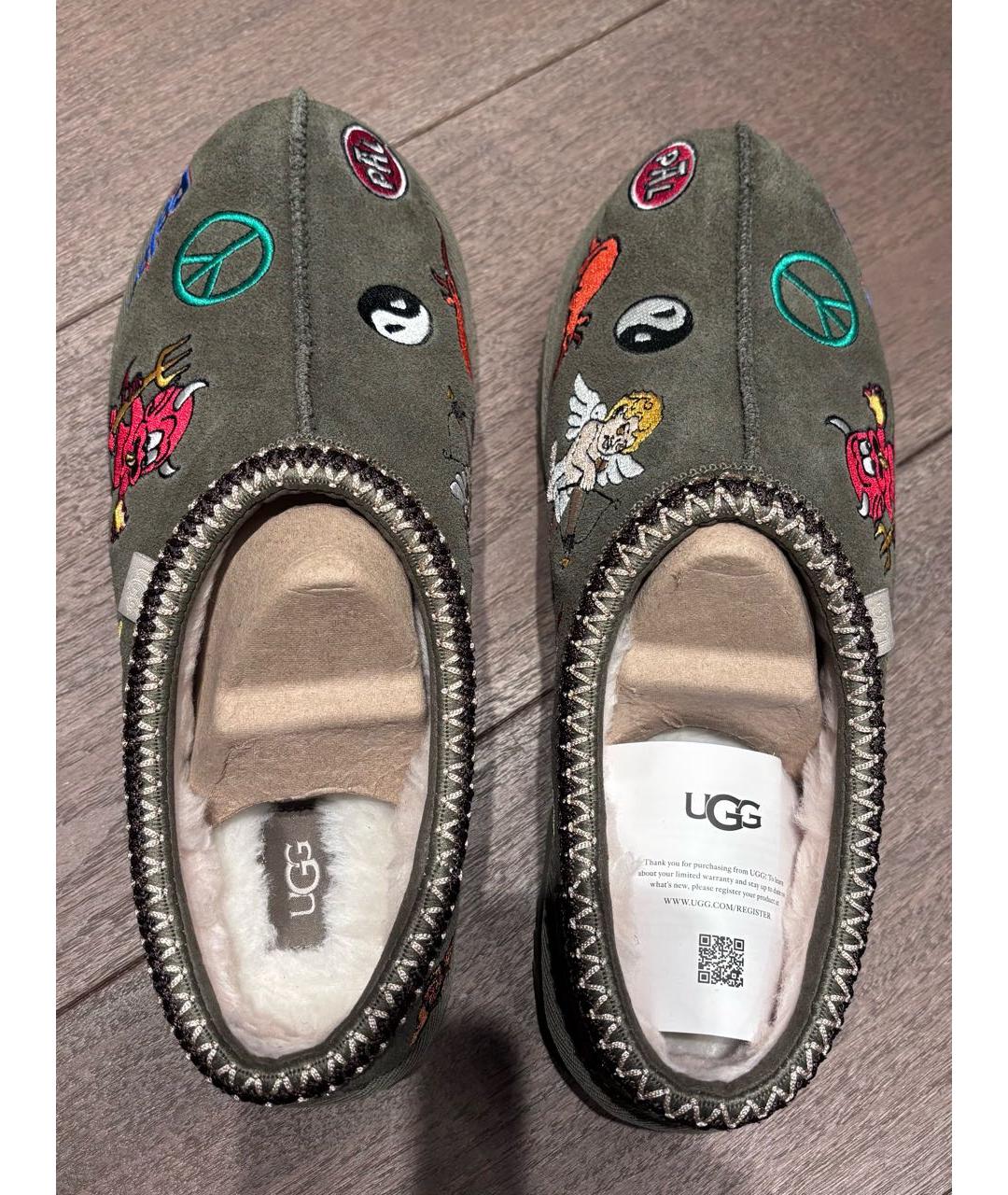 UGG Хаки замшевые низкие кроссовки / кеды, фото 2