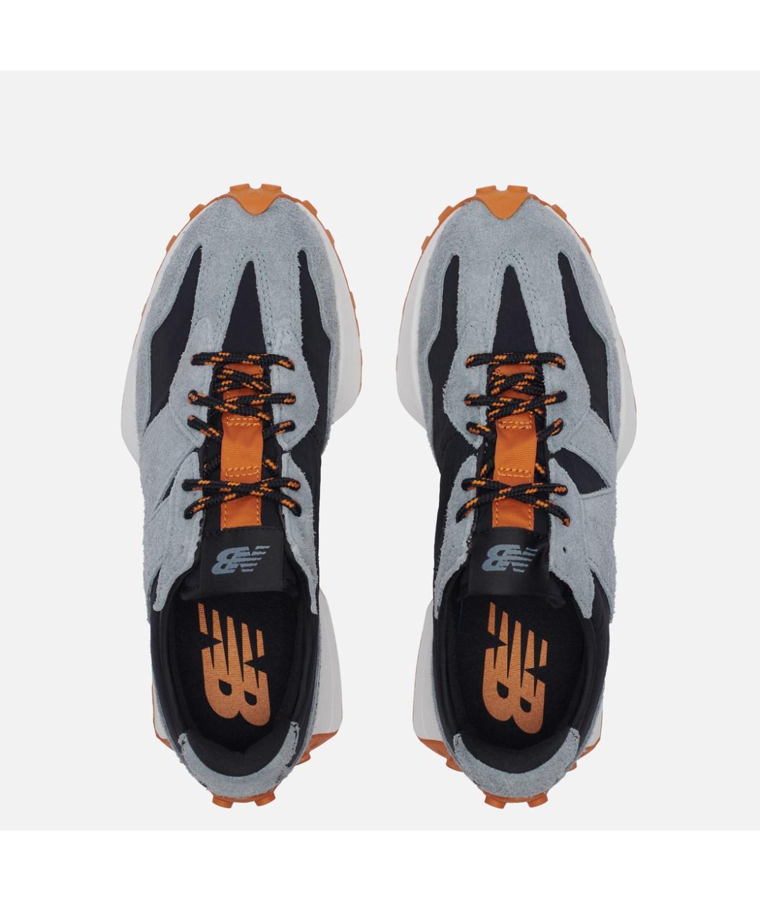 NEW BALANCE Антрацитовые замшевые низкие кроссовки / кеды, фото 3