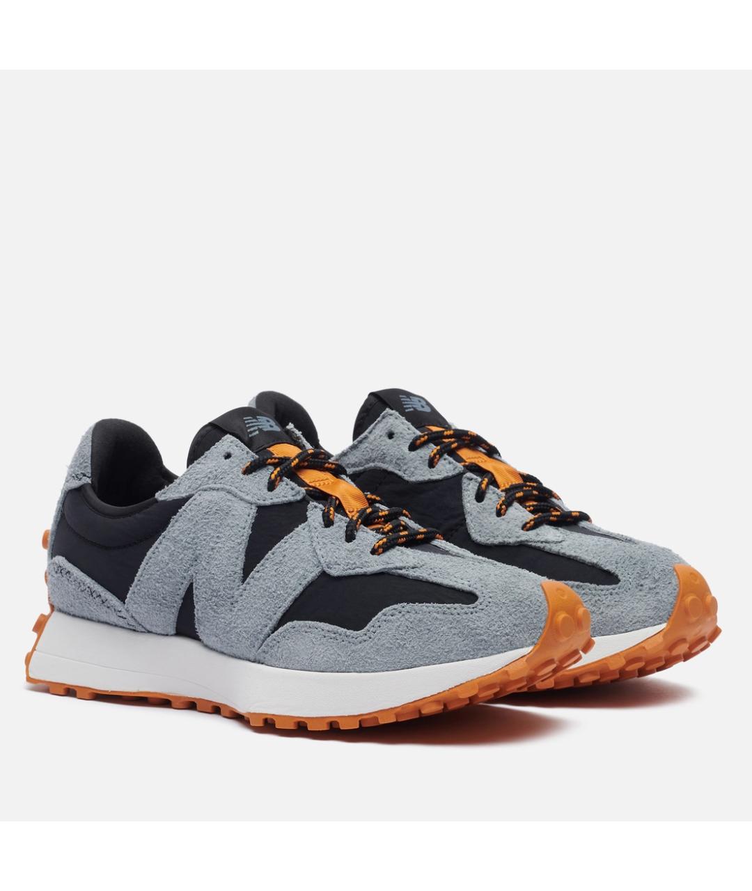 NEW BALANCE Антрацитовые замшевые низкие кроссовки / кеды, фото 2