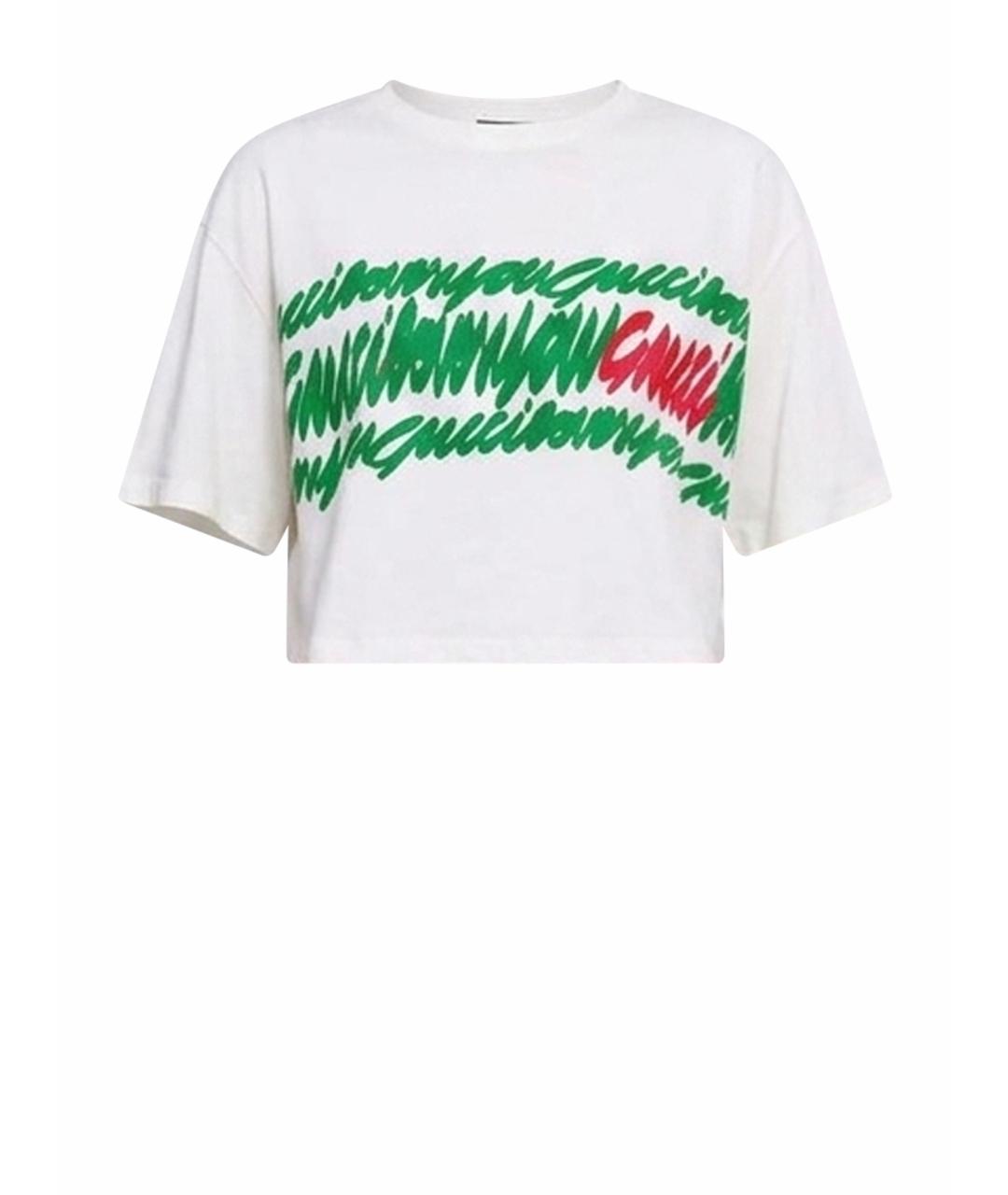 GUCCI Белая хлопковая футболка, фото 1