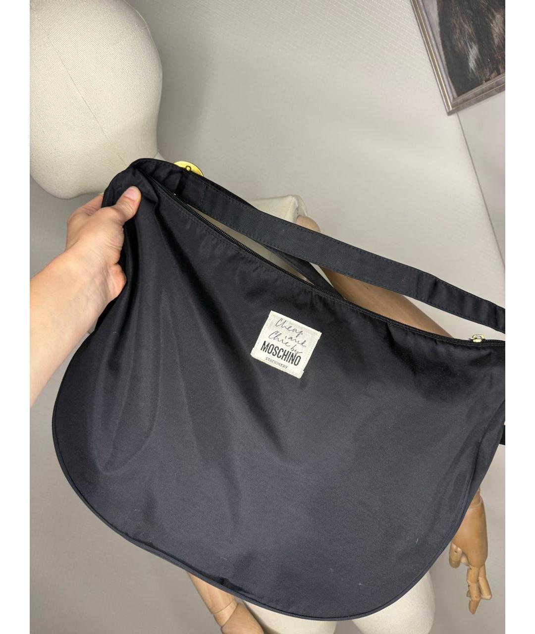 MOSCHINO Черная сумка тоут, фото 7