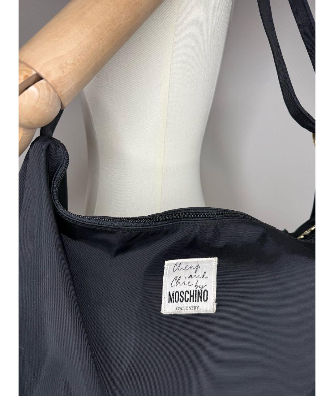 MOSCHINO Черная сумка тоут, фото 3