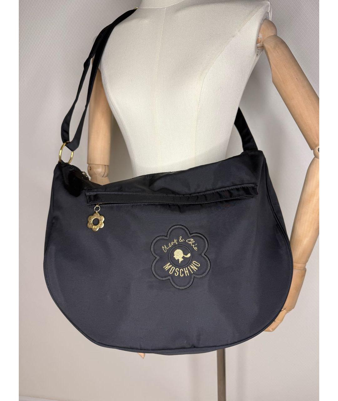 MOSCHINO Черная сумка тоут, фото 5