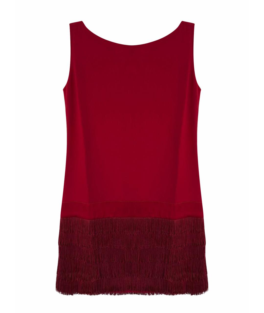 MOSCHINO Бордовое коктейльное платье, фото 1
