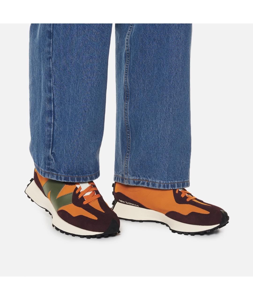 NEW BALANCE Бордовые замшевые низкие кроссовки / кеды, фото 4