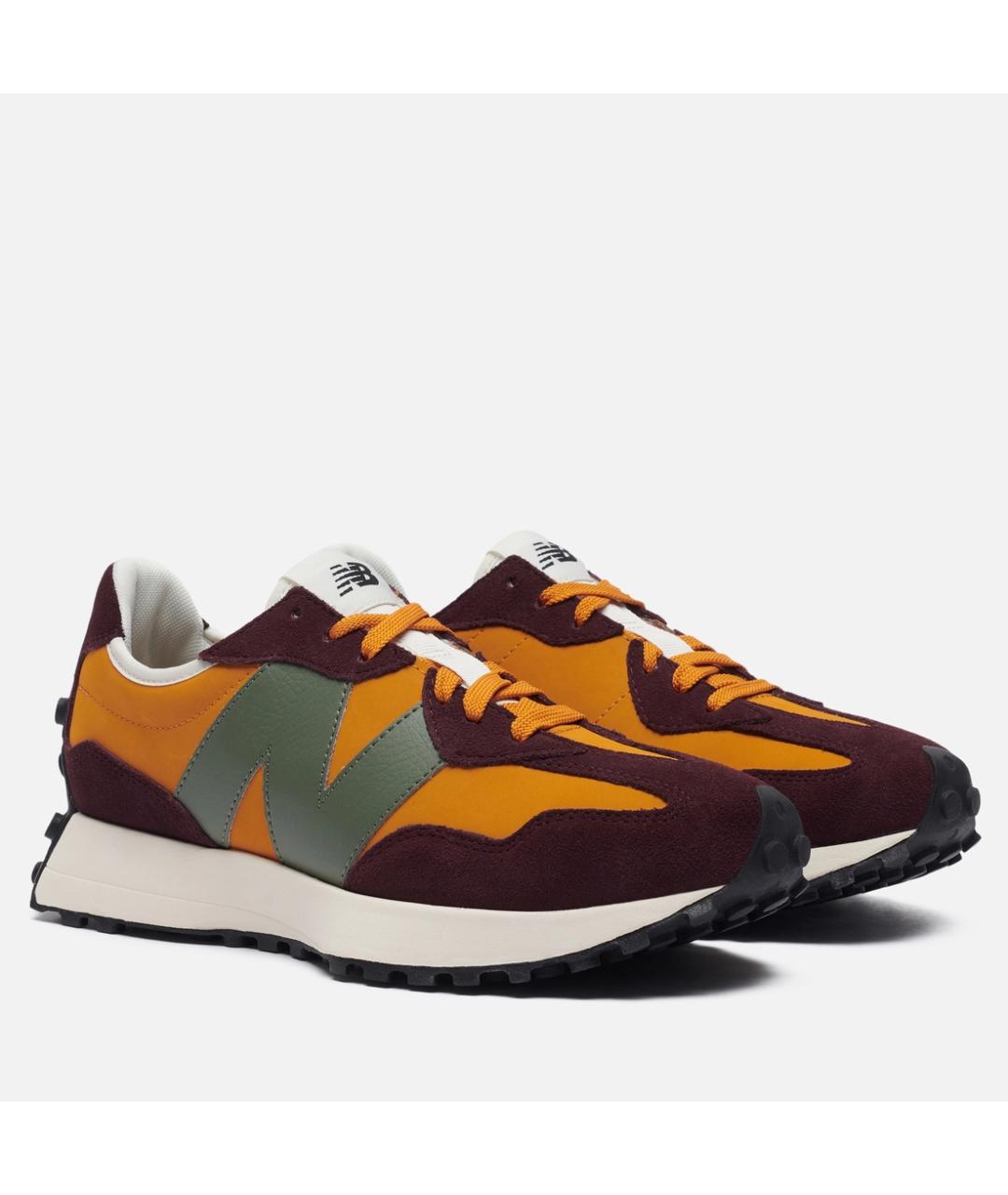 NEW BALANCE Бордовые замшевые низкие кроссовки / кеды, фото 2