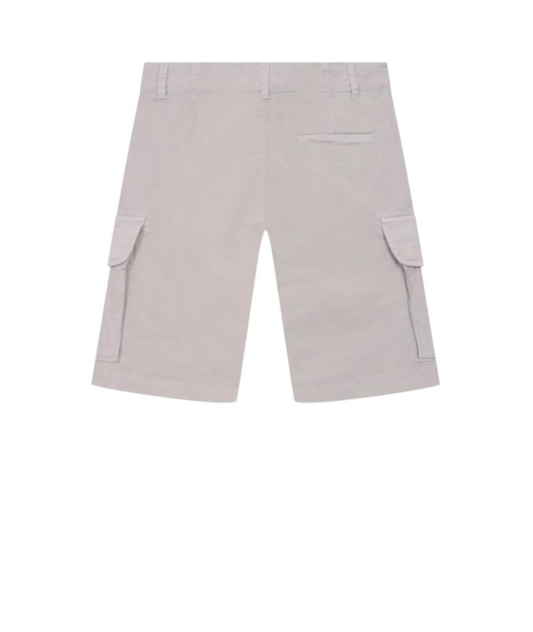 CP COMPANY Серые хлопковые детские шорты, фото 2