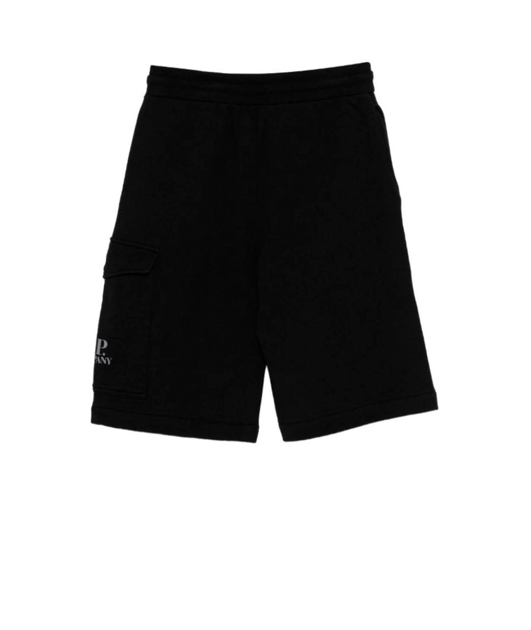 CP COMPANY Черные хлопковые детские шорты, фото 2