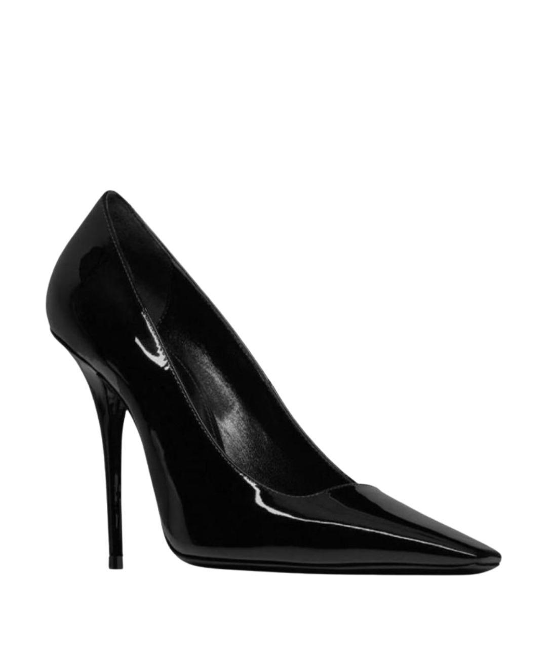 SAINT LAURENT Черные туфли из лакированной кожи, фото 1
