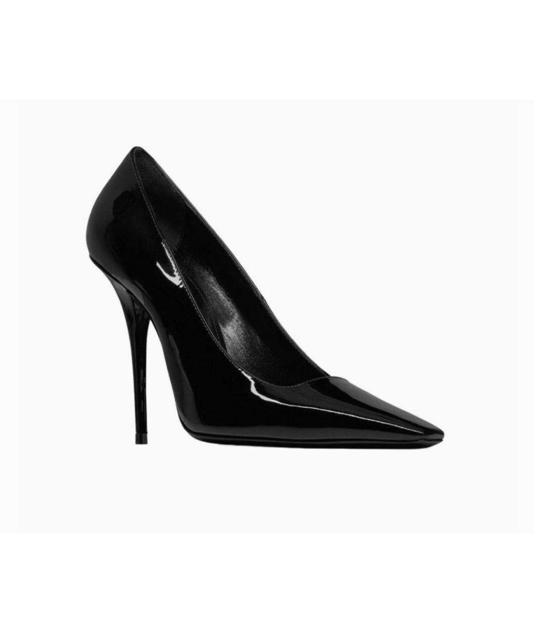 SAINT LAURENT Черные туфли из лакированной кожи, фото 6