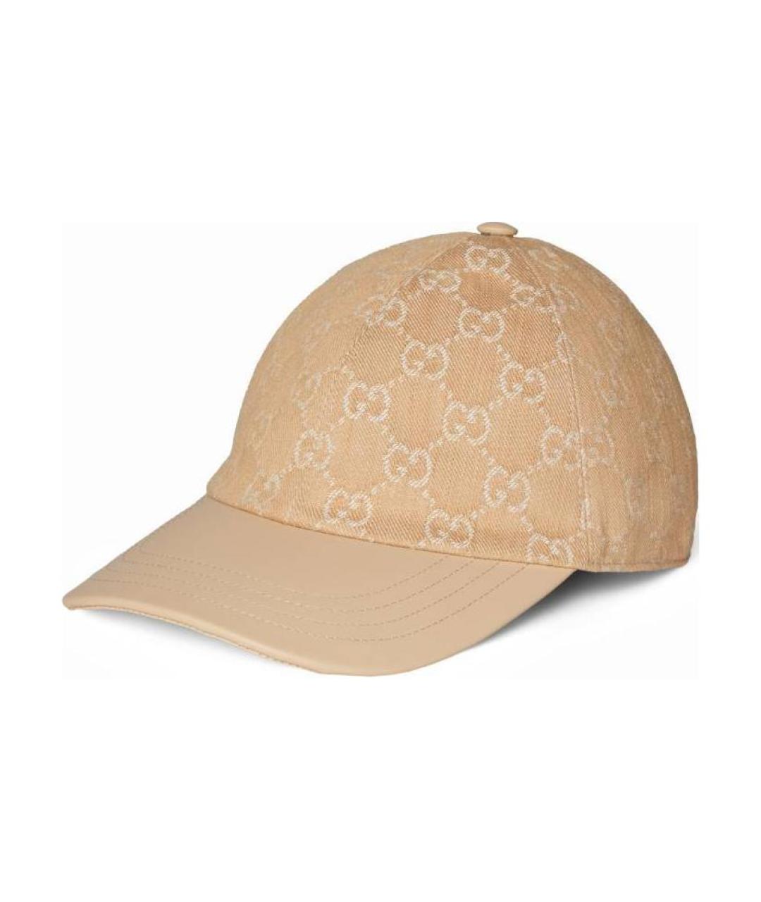 GUCCI Бежевая хлопковая кепка, фото 1